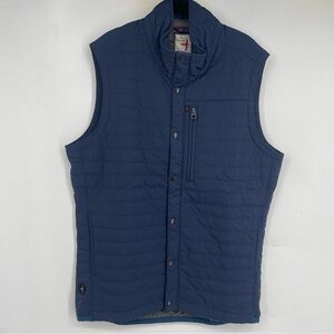 Reiwen Huckberry Mens Medium Windzip Vest Blue Full Zip Gorpcore Outdoor Hiking